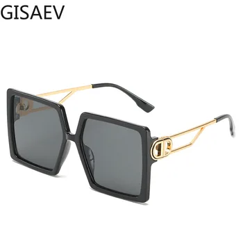 

GISAEV Driving Glasses Women Oversized Square Frame Letter D Sunglasses Vintage D shape Oversized Frame Popular Fashion Glasses