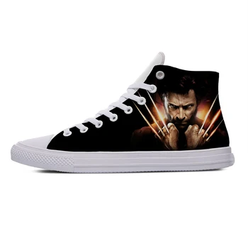 

Wolveriner X-Men Superhero Hot Cool Fashion Casual Canvas Shoes High Top Breathable Lightweight Sneakers 3D Print For Men Women