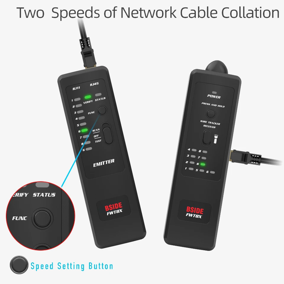 BSIDE FWT8X двухрежимный Сетевой провод трекер кабель тонер RJ45 RJ11 точный Ethernet LAN