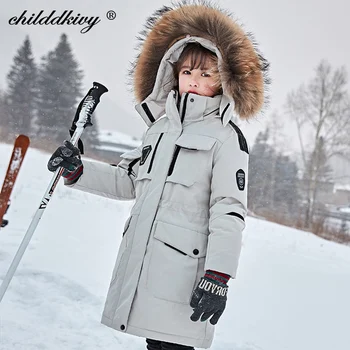 

2020 New -35 degrees Children's Down Jacket Winter Clothes Parka for girls Baby boys Coats Ski suit Thick Fur Kid Snowsuit 3-12Y