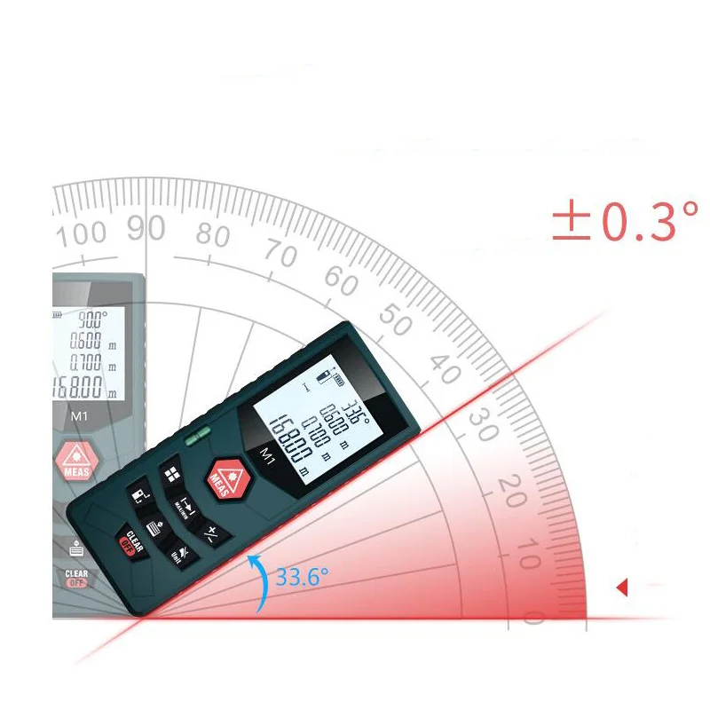Handheld Laser Distance Meter 40/60/100M Voice Report Laser Distance Meter Infrared Measuring Instrument Electronic Ruler