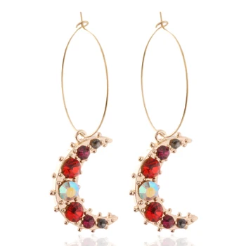 

NeeFu WoFu set earring necklaces boucle blue Nationality Natural stone ear Bohemia Stainless steel jewelry wholesa