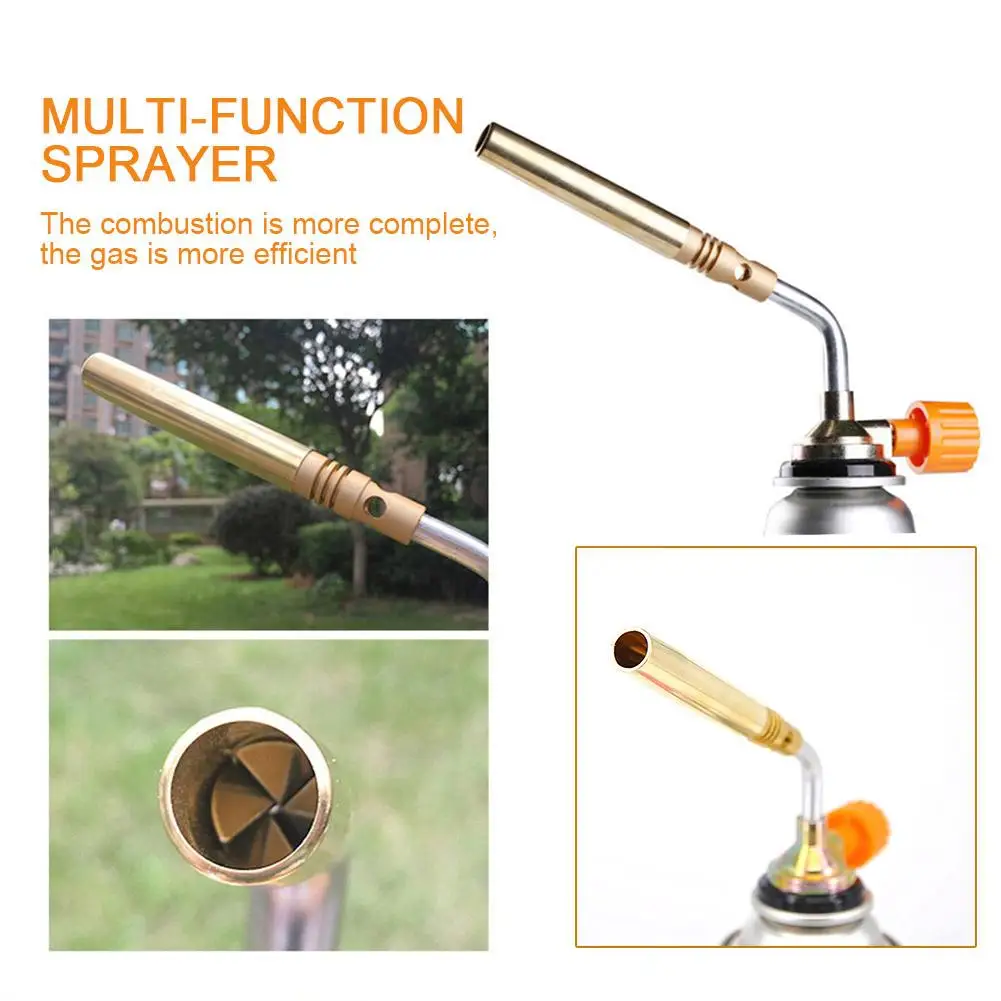 Outdoor Butane Flame Welding Torch Jet Burner Camping Picnic Heating Grill Barbecue Baking Tools