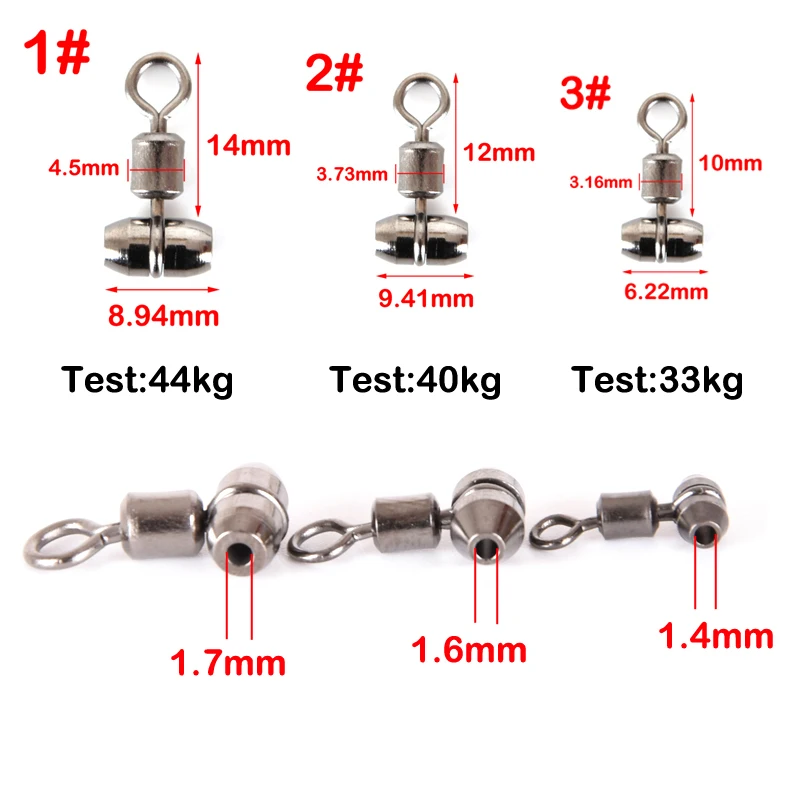 Fishing Swivels 10pcs 3-way Stainless Steel for Carp Tackle