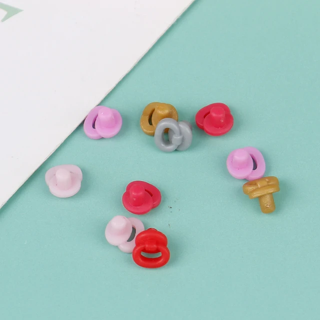 10pcs Dollhouse Miniature Mini Nipples Model Pretend Play Toys Doll Accessories Color Random 4