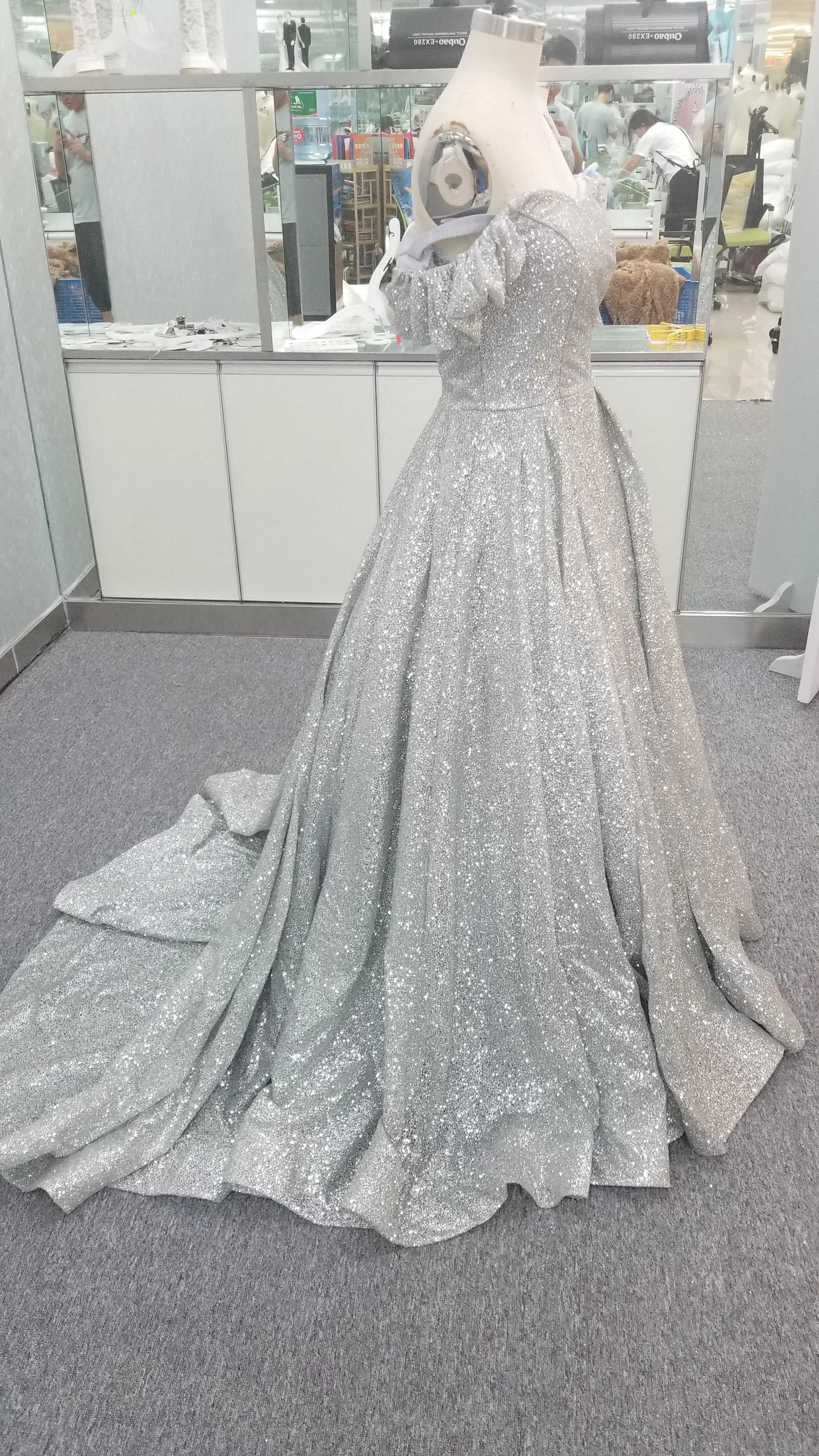 Robe de soiree, вечернее платье цвета шампанского, длинное, а-силуэт, блестящее, с блестками, для Саудовской Аравии, вечернее платье для выпускного вечера, abendkleider