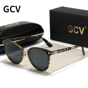 2021 GCV поляризованные женские солнцезащитные очки «кошачий глаз» Модные солнцезащитные очки Роскошные женские брендовые ультралегкие очки в оправе для туризма и вечерние