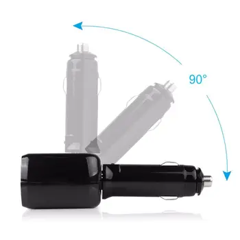 

Portable Adjustable 2 Cigarette Lighter Splitter Car Charger Dual USB Socket Power Adapter for Apple Phone
