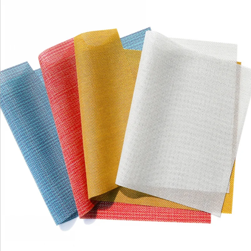 2 pcs Of Nordic Meal Mat Non-slip Coasters Insulation Solid Placemats Linen Non-Slip Home Decoration kitchen Tools