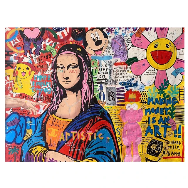 Graffiti Pop Art Mona Lisa Canvas 