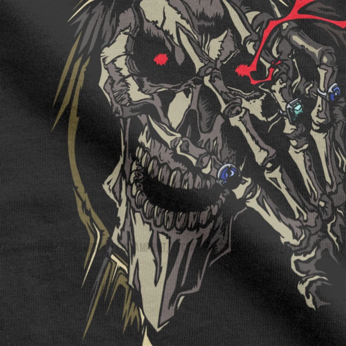 Overlord аниме Ainz Ooal платье футболки для мужчин хипстер хлопок тройники Crewneck футболки с коротким рукавом Оригинальная одежда