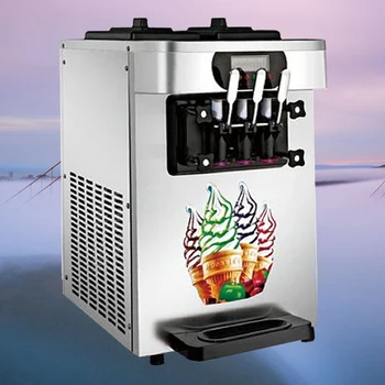 

2020 new desktop ice cream machine manufacturers soft ice cream machine 3 flavors of ice cream making machine
