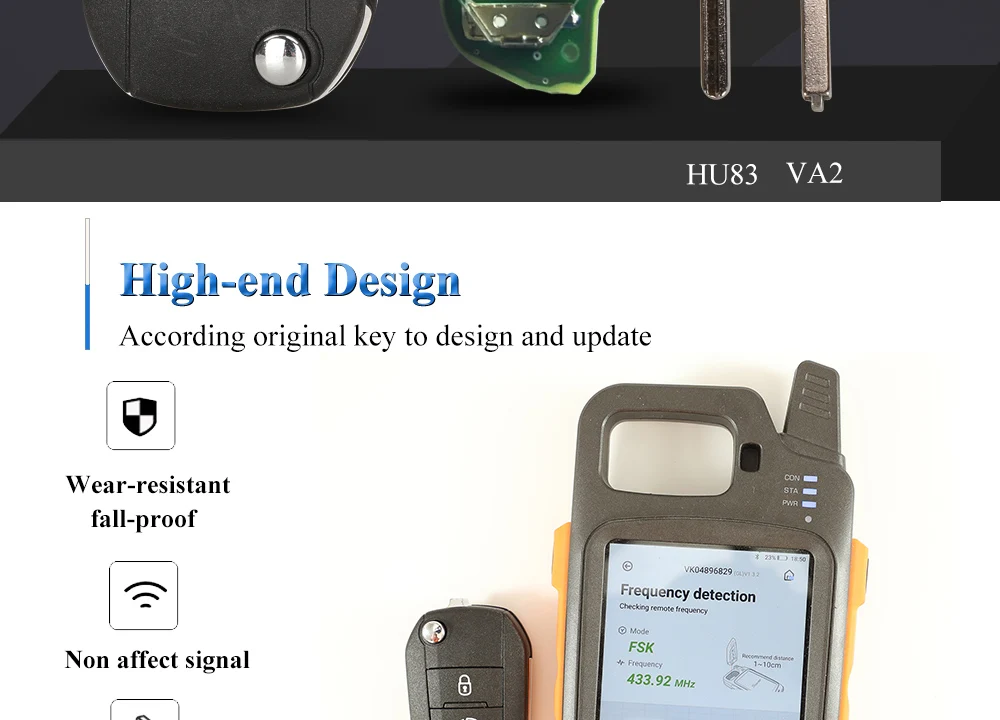 Chiave a distanza dell'automobile di vibrazione dell'oem di Keyforkess 434Mhz ID46-7941 per Citroen C3 C5 Aircross Peugeot 208 308 508 2008 Hella 3BTN controllo leggero - H6bc7965fee764a9ca1264a6936720574f