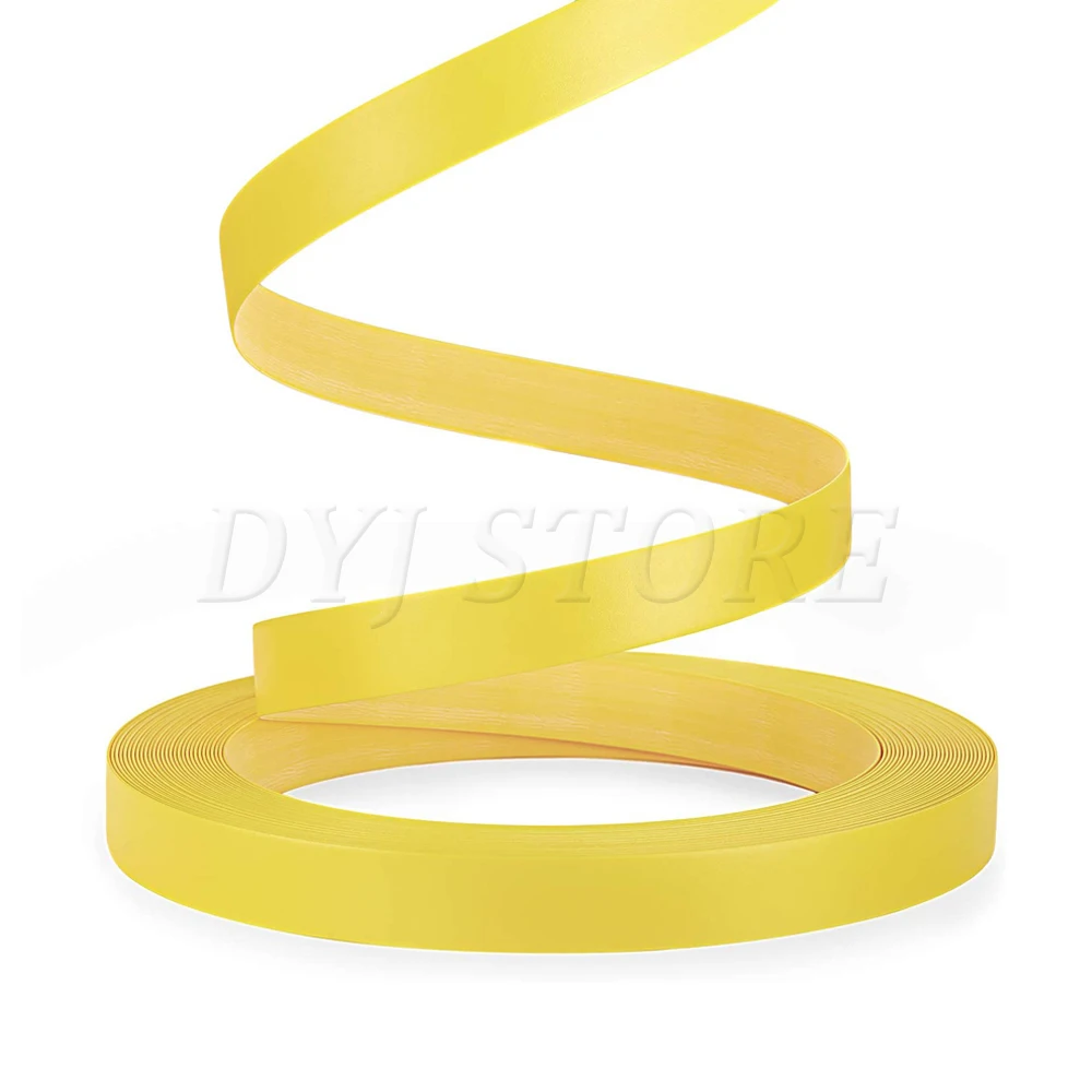 

16/32feet Yellow PVC Edge Banding, Preglued PVC Tape Iron on with Hot Melt for DIY Table Cabinet Decor. Furniture Restoration