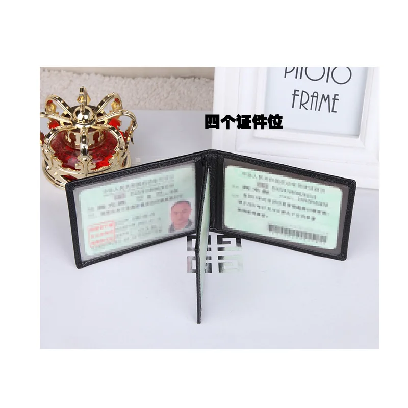 

Factory Direct Genuine Leather Driving License Vehicle Licens and 21 Certificate Holder Men's Certificate Holder Gift Wallet