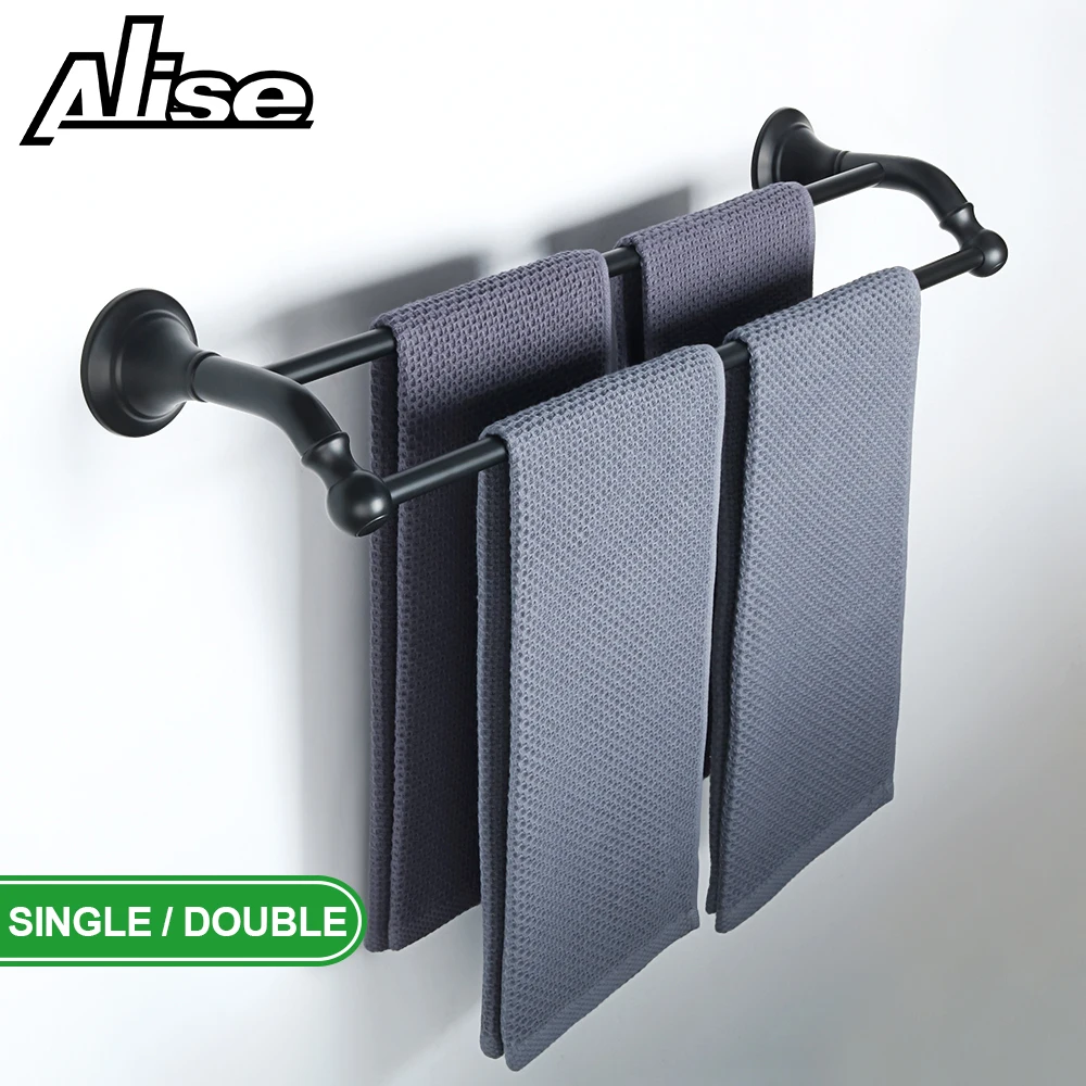 

Towel Rack Towel Hanger Bath Towel Holder Wall Hanging Towel Double,Single Bar 304 Stainless Steel Bathroom Shelf Storage Rack