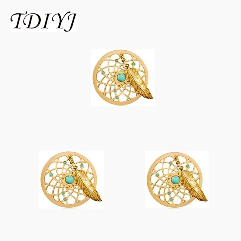 TDIYJ 1 шт. Стильная мода My Coin 33 мм смешанный Ловец снов Монета диск кулон для монет