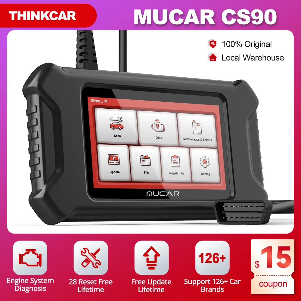 MUCAR CS90 OBD2 Scanner Scan Tools Engine Fault Car Code Reader CAN Diagnostic 28 Reset Free Lifetime | Автомобили и мотоциклы