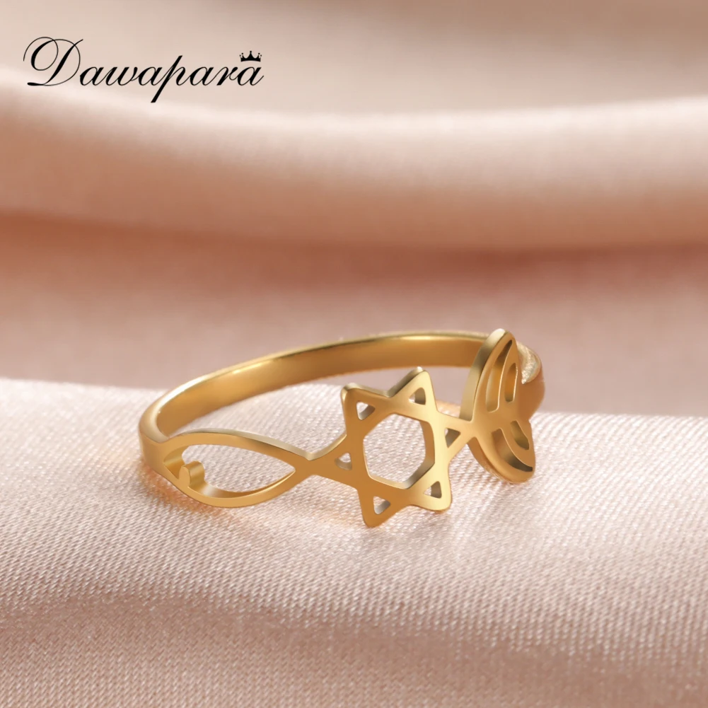 Dawapara Religious Star Of David Menorah Vintage Finger Ring Judaica