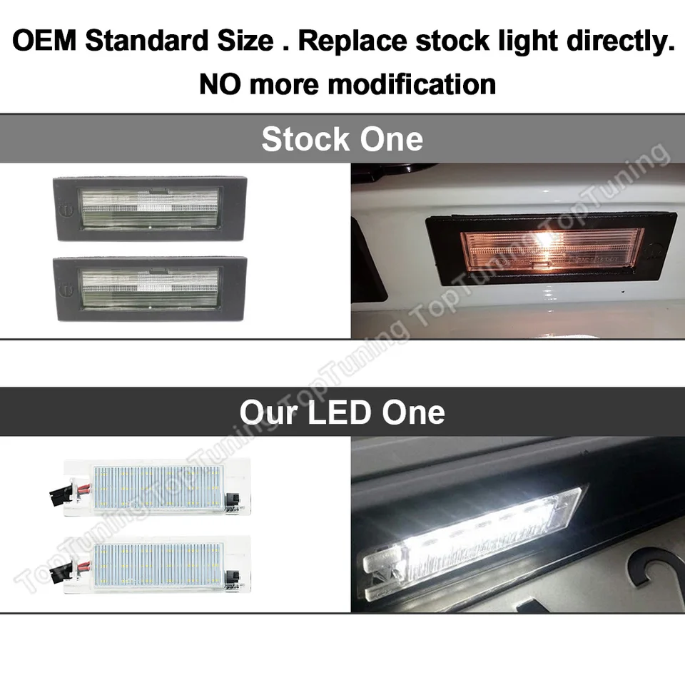 Luce Targa LED Bianca Per Jeep Renegade 2014-2017 – Set 2 Pezzi Con Decoder CAN-BUS – 24 LED Super Luminosi