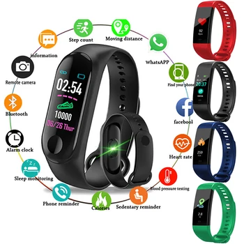 

Fitness Tracker Wristband Heart Rate Monitor Smart Bracelet Smartbracelet Blood Pressure With Pedometer Bracelet