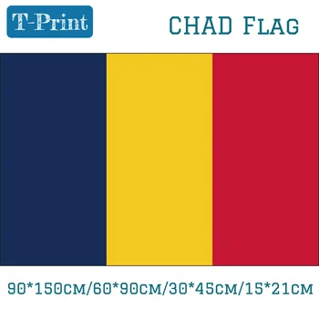 

10PCS Flag Chad Republic Flag 90*150cm/60*90cm/15*21cm 3x5ft 40*60cm Car Flag For Event Activities