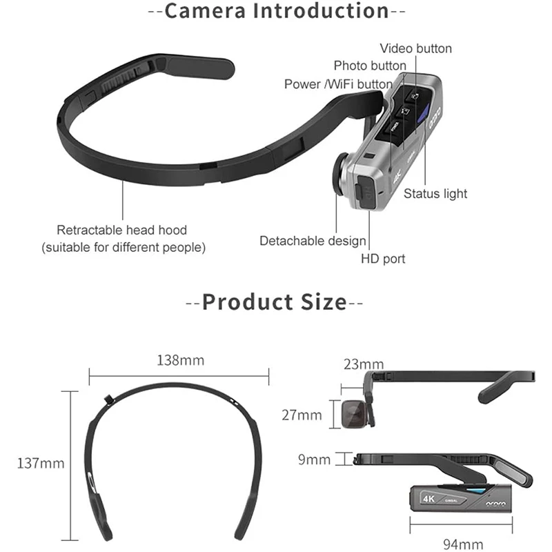 ORDRO EP7 4K Video Sport Camera Digital Camcorder