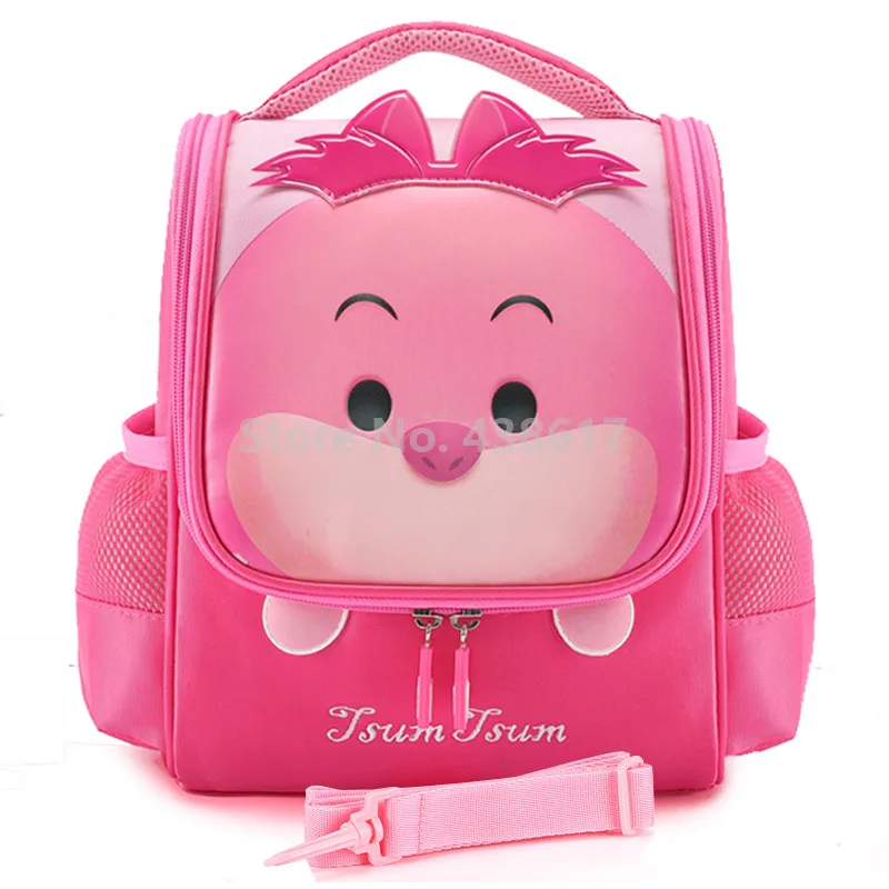 

Pink Alice in Wonderland Cheshire Cat Kids Toddler Anti-lost Backpack with Safety Harness Leash Bags Kindergarten School Bag