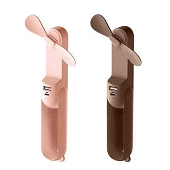 

2Pcs Portable Handheld Mini Fan Lovely Small Bear Usb Foldable Multipurpose Outdoor Fan Rechargeable Desktop Fan for Home - Pink