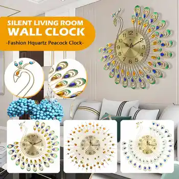 

Peacocks, Watches, Living Room, Family Fashion, European Large Watches, Wall Decoration Clocks, Crea.tive Silent Quartz Clock
