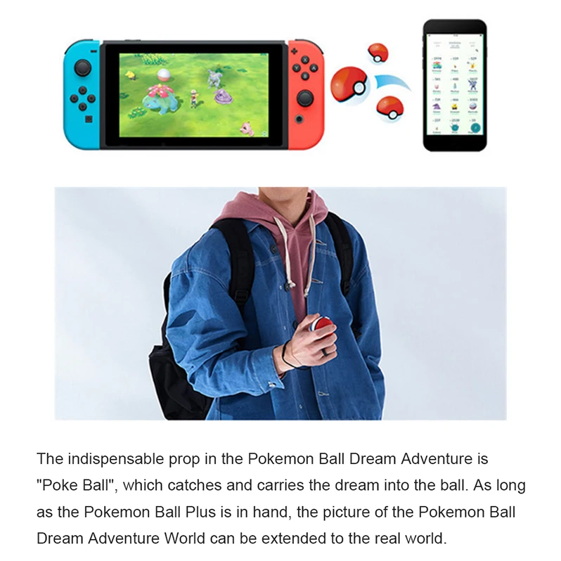 Игровой контроллер VODOOL, аксессуары для Pokemon Lets Go Plus, Pikachu Eevee Edition, игра Poke Ball, игрушка Pokeball для shand Switch