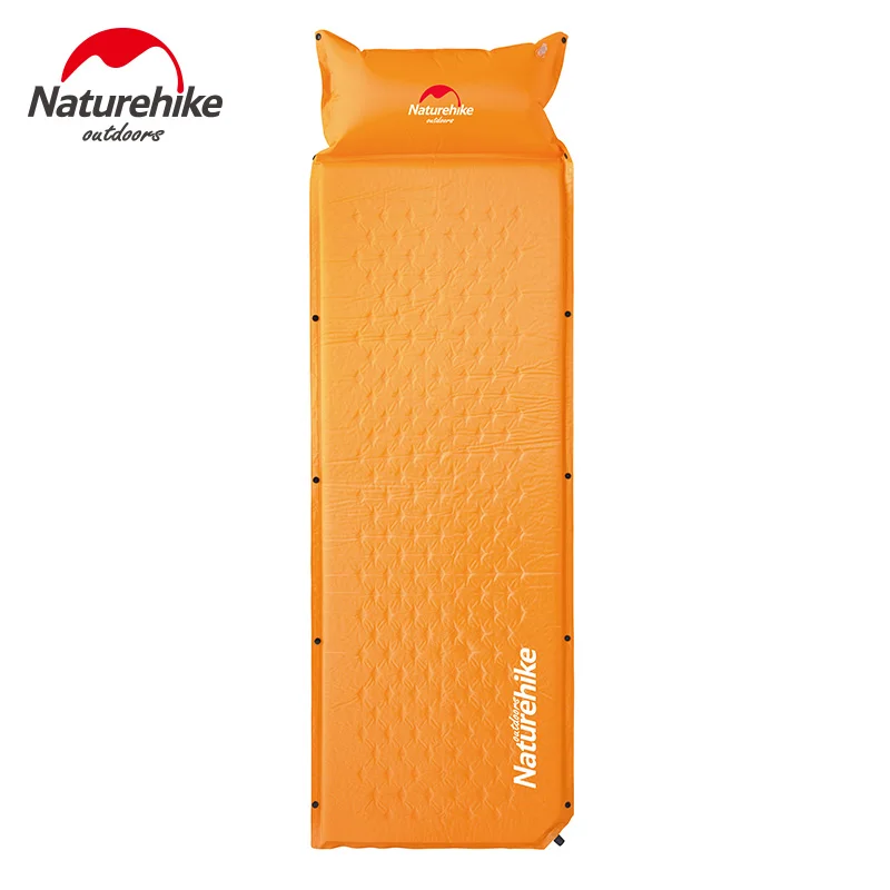 Naturehike надувной матрас с подушкой пляжный коврик двойная надувная подушка уличная палатка туристический коврик надувная кровать спальный коврик - Цвет: Single Orange