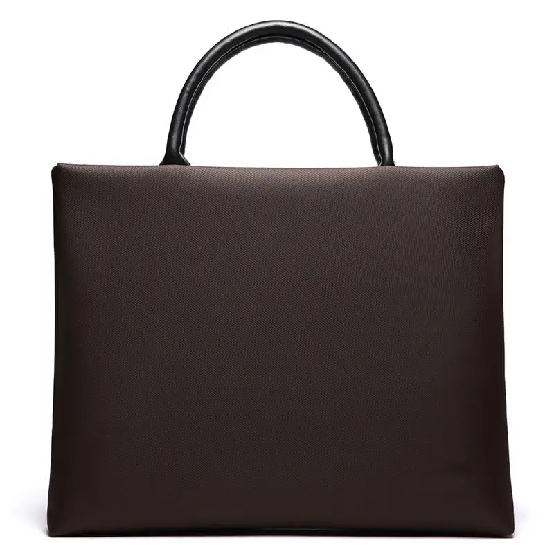 Модный женский мужской портфель сумка высокого качества деловая сумка Oxford офисная сумка 14 дюймов портфель для ноутбука сумки для женщин и мужчин - Цвет: Coffee