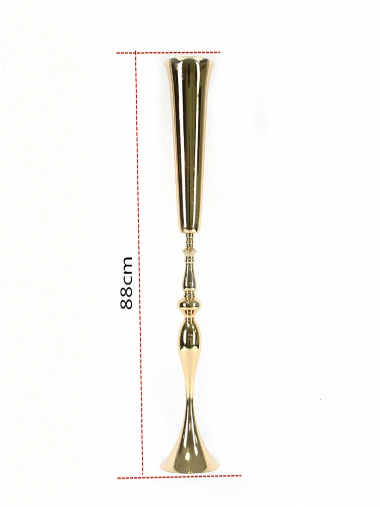 Gold 88cm 88 см кованый подсвечник для дома свадебный дорожный гид Свадебный Настольный центр ваза Рождественское украшение - Цвет: Gold 88cm