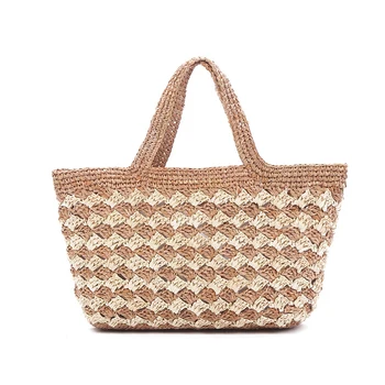 

Straw Woven Bag Beach Fashion Simple Casual Braided Totes Handmade Women Hand Bags Shoulder Handbag