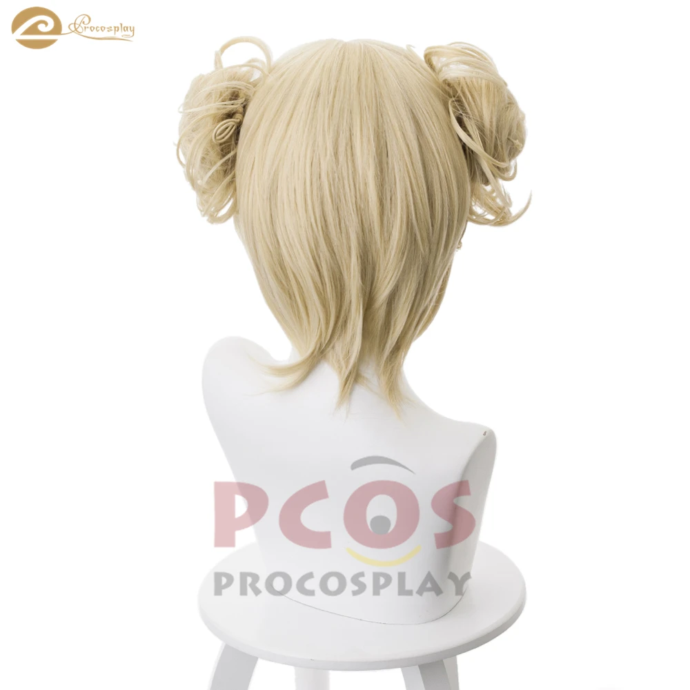 Procosplay Hero Academy школьник Himiko Toga двойной Большой необычный Бун косплей парик mp004928