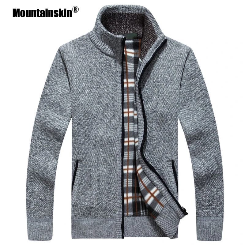 Мужской теплый пуловер Mountainskin толстый Повседневный трикотажный кардиган