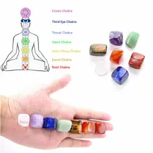 Семь чакр камень 7 цветов Набор Йога чакра нерегулярные рейки заживляющие кристаллы Полированный Камень Индивидуальные камни удобные