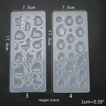 

Crystal Epoxy Resin Mold Pendants Casting Silicone Mould DIY Crafts Making Tool 83XF