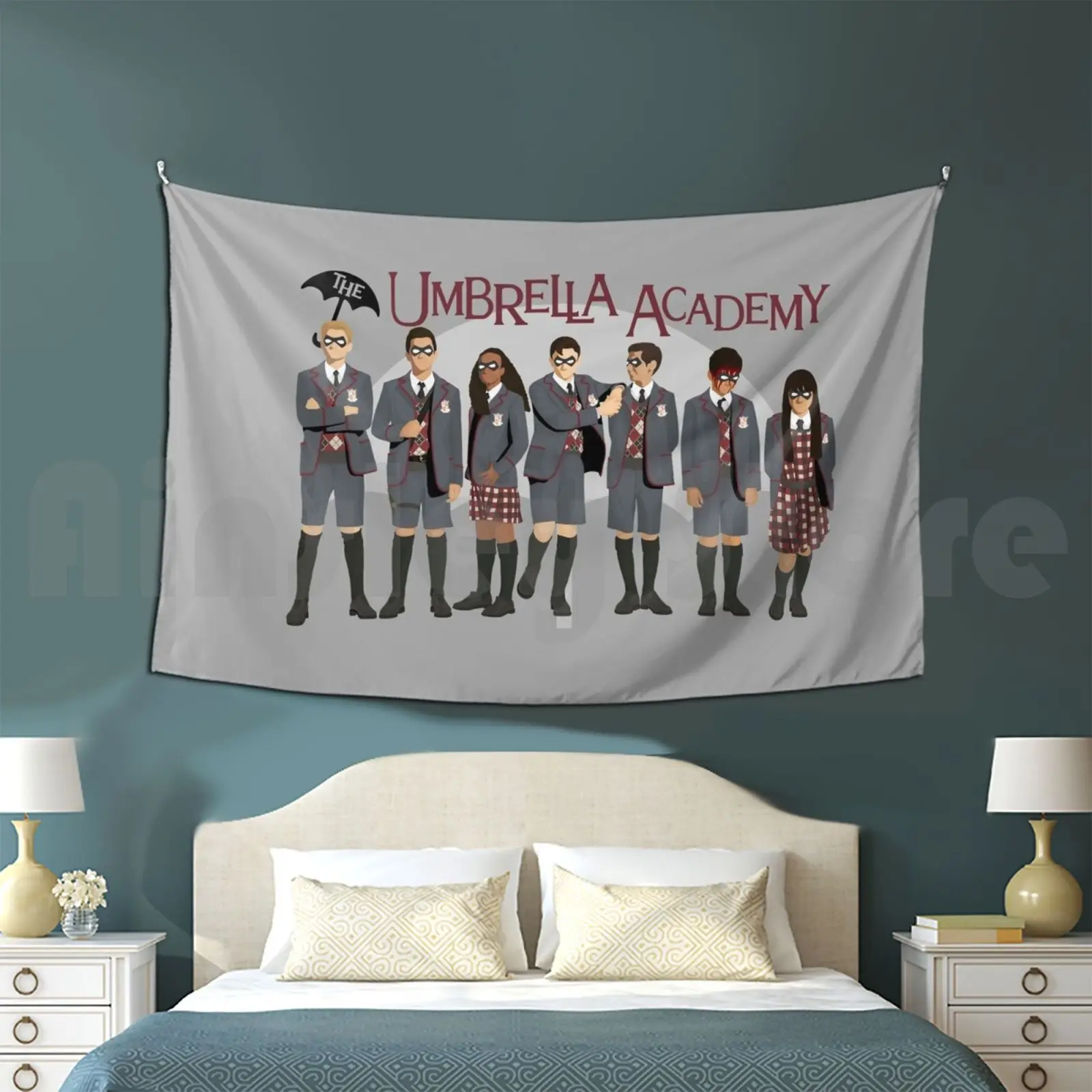 The Umbrella Academy Group Tapestry Soggiorno Camera Da Letto Tua The Umbrella Academy Umbrella Academy Umbrella Academy