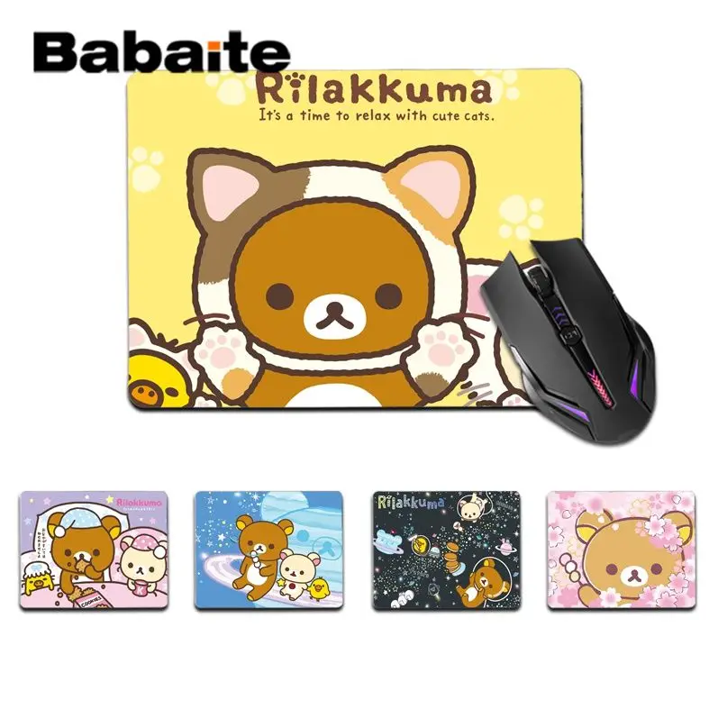 Высококачественный милый коврик для мыши Babaite Rilakkuma Korilakkuma Kiiroitori ноутбука