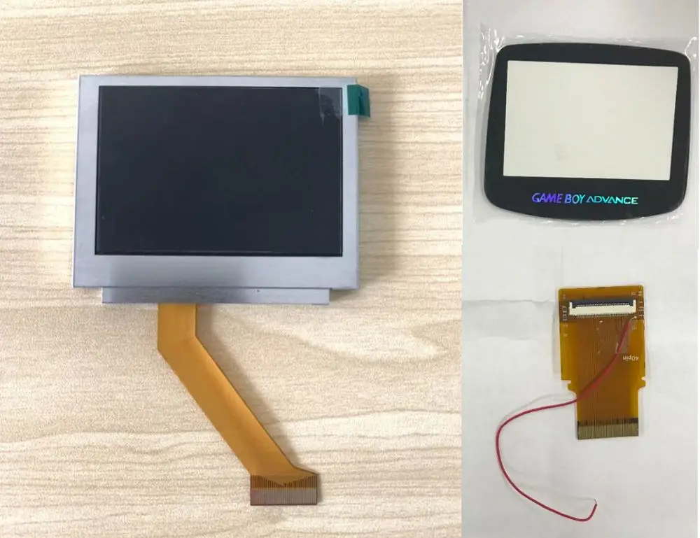 ЖК-дисплей с подсветкой для GBA SP AG 101 32-Pin 40-контактный шлейф + стекло 1 комплект |