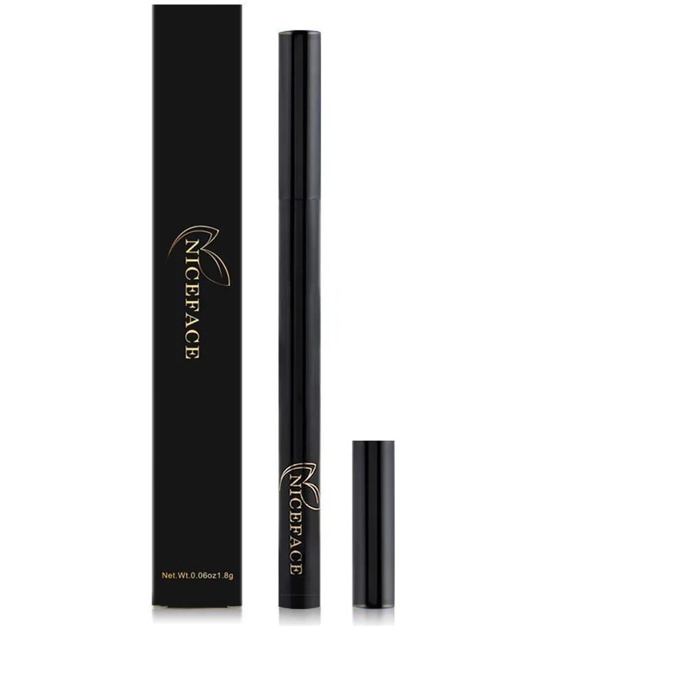 black NICEFACE Водостойкая Подводка для глаз карандаш против пота Быстросохнущий черный карандаш для глаз густой макияж стойкий карандаш для подводки глаз Макияж - Цвет: black