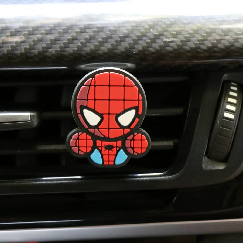 Cartoon Air Freshener Perfume Car Diffuser Smell Car Interior Accessories Air Condition Vent Outlet Fashion Cool - Название цвета: Spiderman