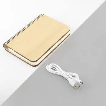 

ICOCO Portable USB Rechargeable LED Magnetic Foldable Wooden Book Lamp Night Light Desk Lamp Hot Sale for Home Decor Drop Ship