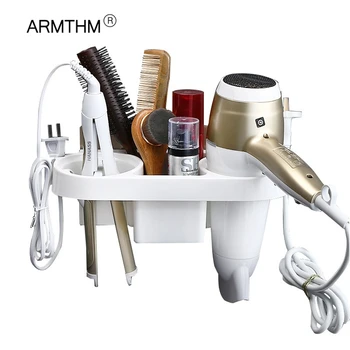 

Practical bathroom storage Plastic Hair Dryer Rack Corner Storage Rack Shower Shelf bathroom storage Self-adhesive Wall