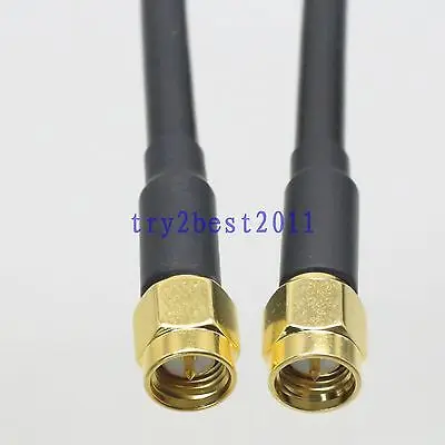 

DHL/EMS 50 Sets KSR195 SMA plug pin to SMA plug pin Straight RF Jumper pigtail Cable 20inch -C1