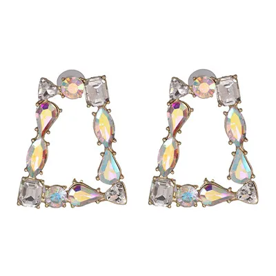 FASHIONSNOOPS, модные серьги-капли ZA с кристаллами, стразы для женщин геометрической формы, в стиле бохо, Висячие массивные большие серьги, ювелирные изделия, подарки - Окраска металла: 52845-AB