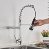 ULGKSD Kitchen Faucet Chrome /Brushed Nickle/ ORB Brass Pull Out Spray Head Deck Mount Vessel Sink Mixer Tap Cold and Hot ► Photo 2/6