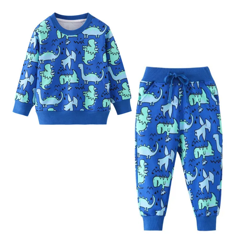 Baby Boys Clothing Set Children Winter Warm Cartoon Dinosaur Printed